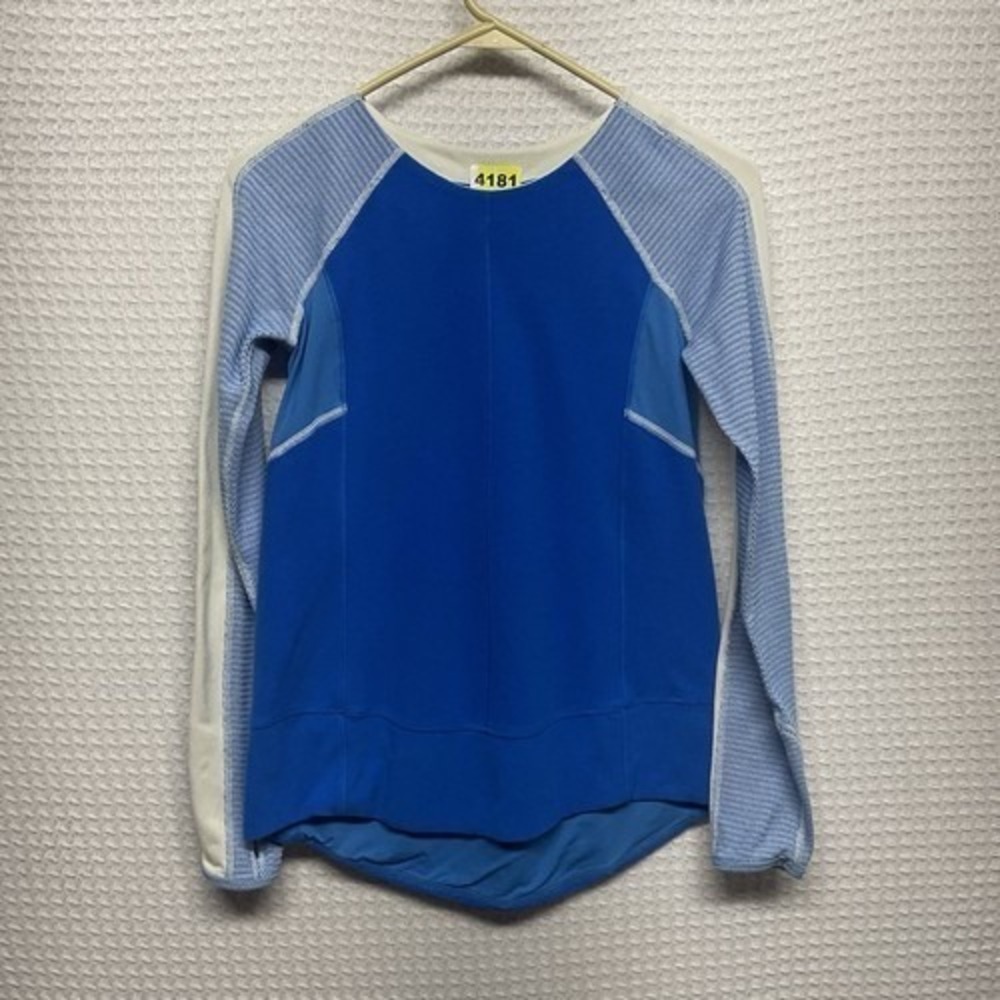 Lululemon Blue Bold In The Cold Long Sleeve Fleece Athletic Run T-Shirt Women 6